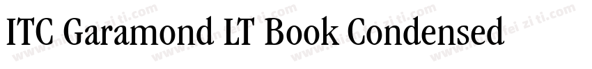 ITC Garamond LT Book Condensed字体转换